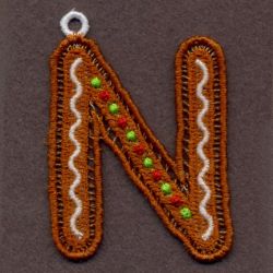 FSL Gingerbread Alphabet 14 machine embroidery designs