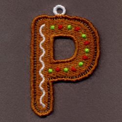 FSL Gingerbread Alphabet 16 machine embroidery designs