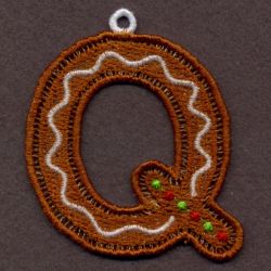 FSL Gingerbread Alphabet 17 machine embroidery designs