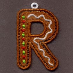 FSL Gingerbread Alphabet 18 machine embroidery designs