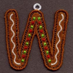 FSL Gingerbread Alphabet 23 machine embroidery designs