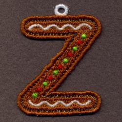 FSL Gingerbread Alphabet 26 machine embroidery designs