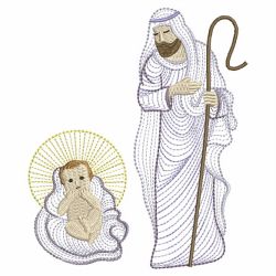 Rippled Nativity 10(Sm) machine embroidery designs