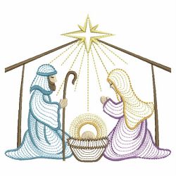 Rippled Nativity 2 06(Lg) machine embroidery designs