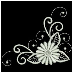 White Work Daisies 2 machine embroidery designs