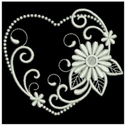 White Work Daisies 2 10 machine embroidery designs