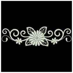 White Work Daisies 2 11 machine embroidery designs