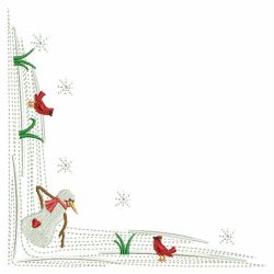 Snowman Border And Corner 07 machine embroidery designs