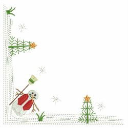 Snowman Border And Corner 08 machine embroidery designs