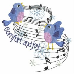 Christmas Singing Birds 01(Md) machine embroidery designs
