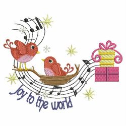 Christmas Singing Birds 02(Md) machine embroidery designs