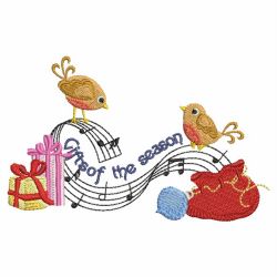 Christmas Singing Birds 03(Md) machine embroidery designs