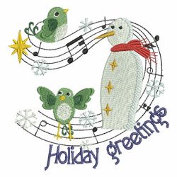 Christmas Singing Birds 05(Md) machine embroidery designs
