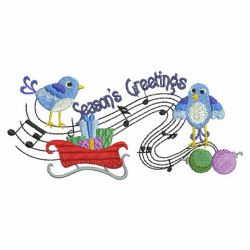 Christmas Singing Birds 06(Md) machine embroidery designs