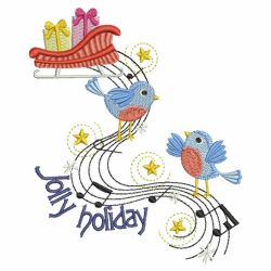 Christmas Singing Birds 08(Lg) machine embroidery designs
