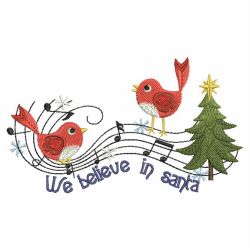 Christmas Singing Birds 10(Sm) machine embroidery designs