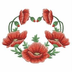 Watercolor Poppies 04(Sm) machine embroidery designs