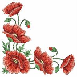 Watercolor Poppies 05(Sm) machine embroidery designs