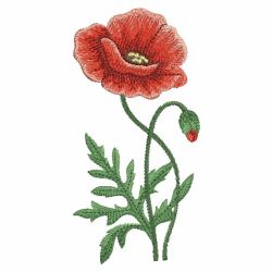 Watercolor Poppies 06(Lg) machine embroidery designs