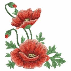 Watercolor Poppies 07(Md) machine embroidery designs