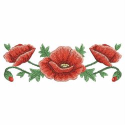 Watercolor Poppies 08(Sm) machine embroidery designs