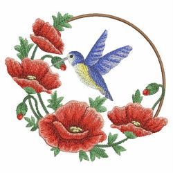 Watercolor Poppies 11(Sm) machine embroidery designs