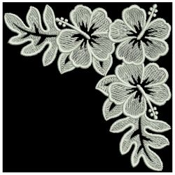 White Work Hibiscus 03(Sm) machine embroidery designs