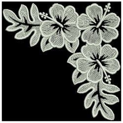 White Work Hibiscus 03(Md) machine embroidery designs