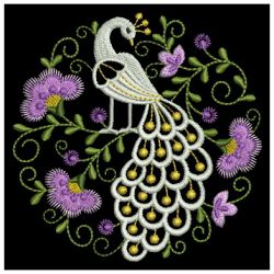 Jacobean Peacock 07(Lg) machine embroidery designs