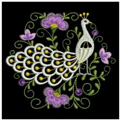 Jacobean Peacock 08(Md) machine embroidery designs