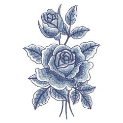 Delft Blue Roses 02(Md) machine embroidery designs