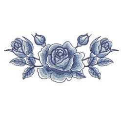 Delft Blue Roses 03(Md) machine embroidery designs