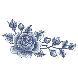 Delft Blue Roses 08(Sm) machine embroidery designs