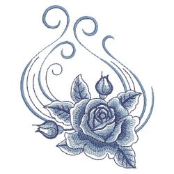 Delft Blue Roses 11(Lg) machine embroidery designs