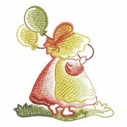 Sketched Sunbonnet Sue 08(Md) machine embroidery designs