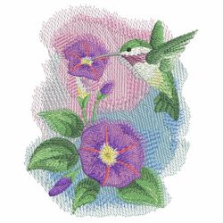 Watercolor Morning Glory(Md) machine embroidery designs