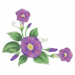 Watercolor Morning Glory 02(Md) machine embroidery designs