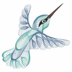 Rippled Hummingbirds 02(Lg) machine embroidery designs