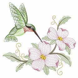 Rippled Hummingbirds 13(Md) machine embroidery designs