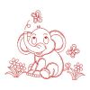 Redwork Baby Elephant 03(Md)