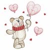Rippled Valentine Teddy 10(Md)