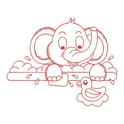 Redwork Baby Elephant 04(Sm) machine embroidery designs