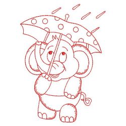 Redwork Baby Elephant 06(Md) machine embroidery designs