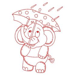 Redwork Baby Elephant 06(Sm) machine embroidery designs