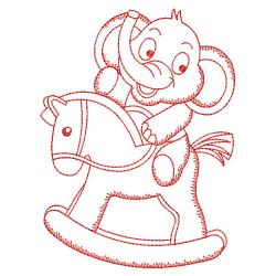 Redwork Baby Elephant 09(Sm) machine embroidery designs