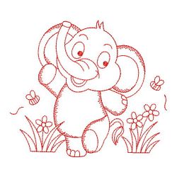 Redwork Baby Elephant 10(Sm) machine embroidery designs