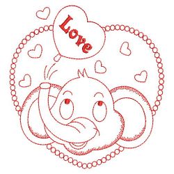 Redwork Baby Elephant 11(Md) machine embroidery designs