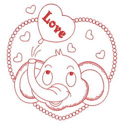 Redwork Baby Elephant 11(Sm) machine embroidery designs