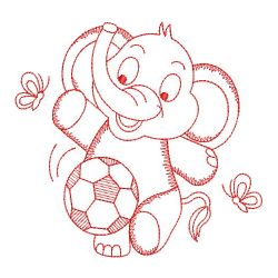 Redwork Baby Elephant 12(Sm) machine embroidery designs