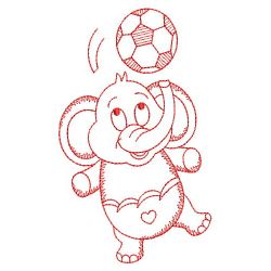 Redwork Baby Elephant 13(Lg)